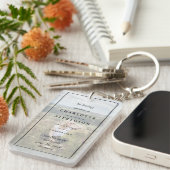 Elegant Funeral Favor | Herdenkingsfoto Sleutelhanger (Voorkant Rechts)