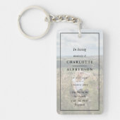 Elegant Funeral Favor | Herdenkingsfoto Sleutelhanger (Voorkant)