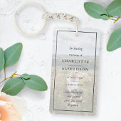 Elegant Funeral Favor | Herdenkingsfoto Sleutelhanger