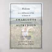 Elegant Funeral | Foto van Chic Memorial Service Poster (Voorkant)