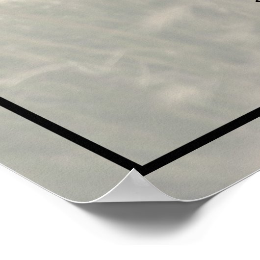 Elegant Funeral | Foto van Chic Memorial Service Poster (Hoek)