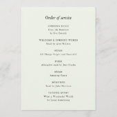 Elegant Funeral | Fotovolgorde van servicemonoraal Programmakaart (Achterkant)