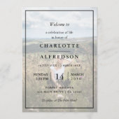 Elegant Funeral | Fotovolgorde van servicemonoraal Programmakaart (Voorkant)