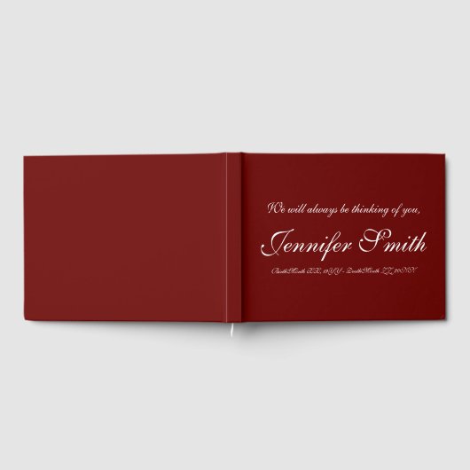 Elegant Funeral Guestbook Gastenboek (Volledig)