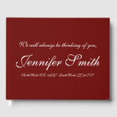 Elegant Funeral Guestbook Gastenboek (Voorkant)