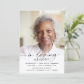 Elegant Funeral In Loving Memory Photo Memorial Kaart (Staand voorkant)
