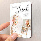 Elegant Funeral Keepsake with Custom Photo Collage Magneet