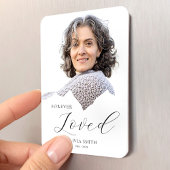 Elegant Funeral Keepsake with Photo Magneet