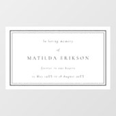 Elegant Funeral | Klassiek bij het liefhebben van  Raamsticker (Vel)