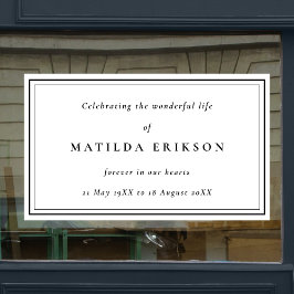 Elegant Funeral | Klassiek bij het liefhebben van  Raamsticker