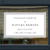 Elegant Funeral | Klassiek bij het liefhebben van  Raamsticker