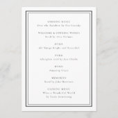 Elegant Funeral | Klassieke dienstregeling Programmakaart (Achterkant)