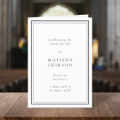 Elegant Funeral | Klassieke servicevolgorde genege Programma