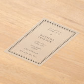 Elegant Funeral | Klassieke viering van leven Acryl Uitnodigingen (Laagn)