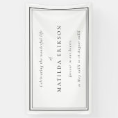 Elegant Funeral | Klassieke viering van leven Spandoek (Verticaal)