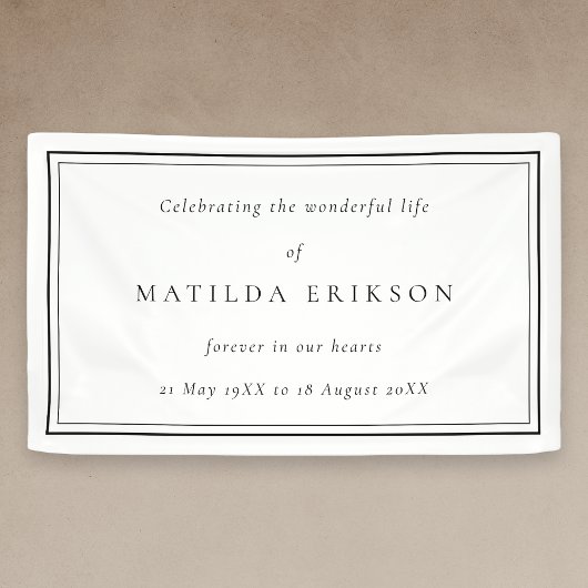 Elegant Funeral | Klassieke viering van leven Spandoek