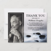 Elegant Funeral Memorial Bedankkaart (Voorkant)