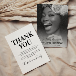 Elegant Funeral Memorial Bedankkaart