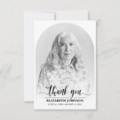 Elegant Funeral Memorial Bedankkaart (Voorkant)