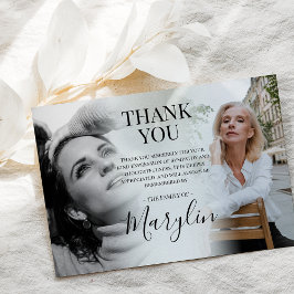 Elegant Funeral Memorial before & After Photo Bedankkaart