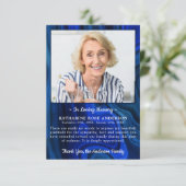 Elegant Funeral Memorial Custom Fotosympathie Bedankkaart (Staand voorkant)