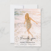 Elegant Funeral | Memorial Foto Chic Sympathie Bedankkaart (Voorkant)