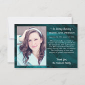 Elegant Funeral Memorial Fotosympathie Bedankkaart (Voorkant)