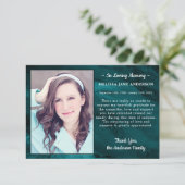 Elegant Funeral Memorial Fotosympathie Bedankkaart (Staand voorkant)