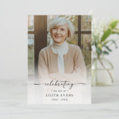 Elegant Funeral Memorial Order Of Service Photo Programmakaart (Staand voorkant)