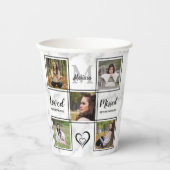 Elegant Funeral Memorial Personaliseert fotocollag Papieren Bekers (Voorkant)