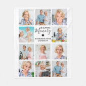Elegant Funeral Memorial Personalized 11 Foto Fleece Deken (Voorkant)