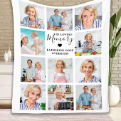 Elegant Funeral Memorial Personalized 11 Foto Fleece Deken