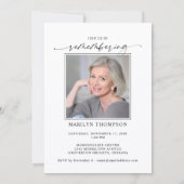 Elegant Funeral Memorial Photo In Loving Memory Kaart (Achterkant)