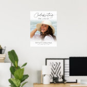 Elegant Funeral Memorial Photo Welcome Sign Poster (Thuiskantoor)