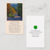 Elegant Funeral Memorial Service Kaart Visitekaartje (Voorkant / Achterkant)
