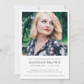 Elegant Funeral | Minimale viering van het leven Kaart