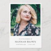 Elegant Funeral | Minimale viering van het leven Programmakaart (Voorkant)