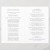 Elegant Funeral Order of Service Memorial Programm (Achterkant)