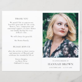 Elegant Funeral Order of Service Memorial Programm