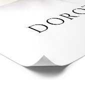 Elegant Funeral Photo In Loving Memory Sign Poster (Hoek)