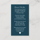 Elegant Funeral Photo Sympathy Memorial Prayer Visitekaartje (Achterkant)