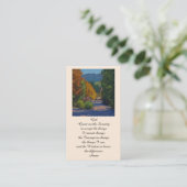 Elegant Funeral Service Memorial Kaart Visitekaartje (Staand voorkant)