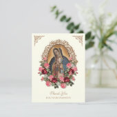 Elegant Funeral Sympathie Guadalupe Dank je wel Bedankkaart (Staand voorkant)