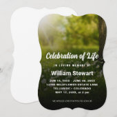 Elegant Funeral | Viering van het moderne leven Kaart (Voorkant / Achterkant)