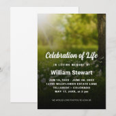 Elegant Funeral | Viering van het moderne leven Kaart (Voorkant / Achterkant)