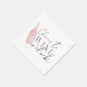 Elegant Funny Cheers Wijn op de klok Feest Servet (Hoek)