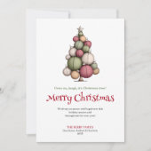Elegant funny Christmas tree greeting card Feestdagenkaart (Voorkant)