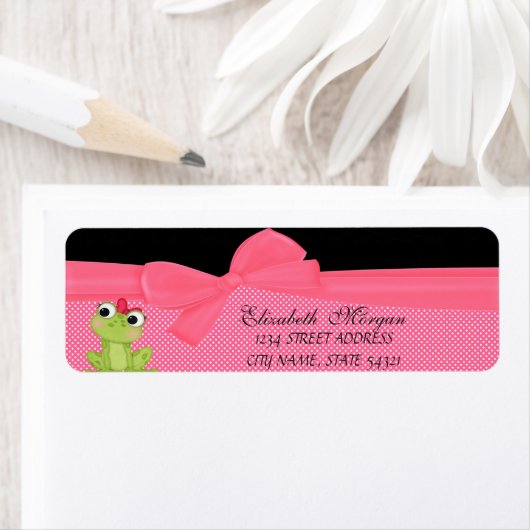 Elegant Funny Cute Frog Label (Insitu)