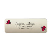 Elegant Funny Cute Ladybugs Label (Voorkant)