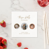 Elegant Funny Gold Kinder Foto Engagement Party Servet (Insitu)